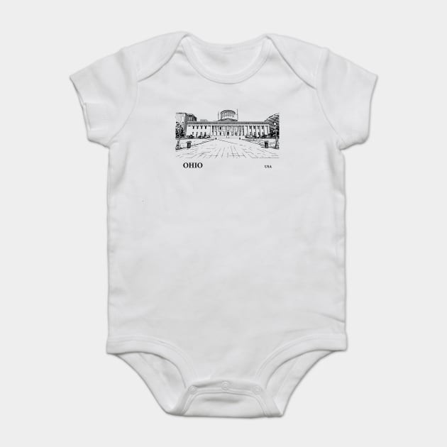 Ohio State USA Baby Bodysuit by Lakeric